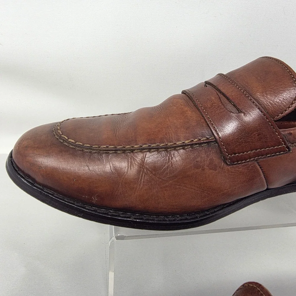 Cole Haan Penny Loafer Mens 10 M Nike Air C08601 Brown Leather Moc Toe Good